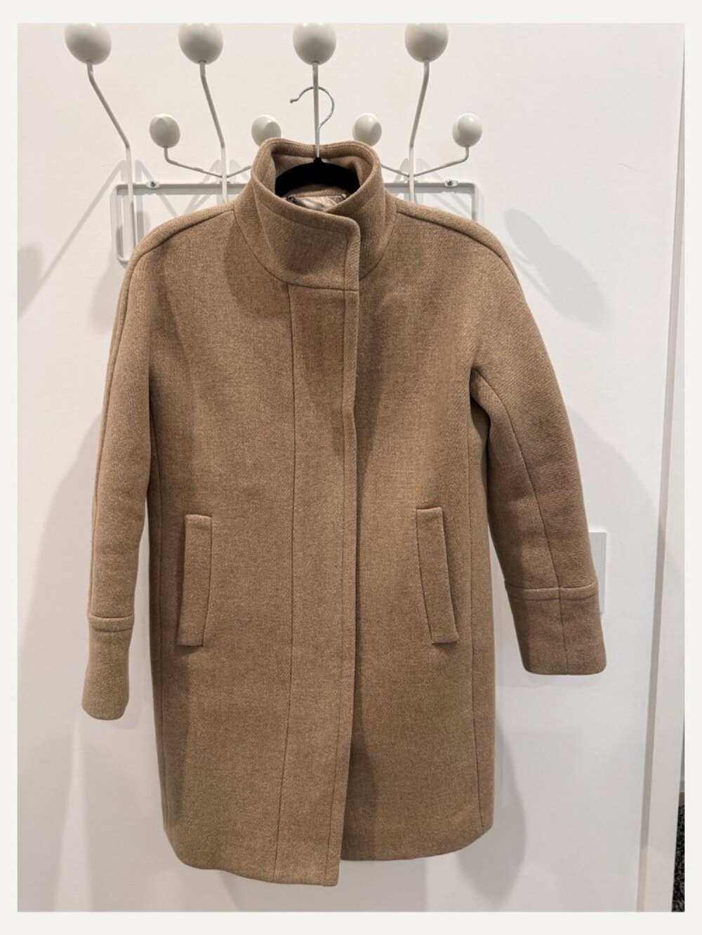 J.Crew Cocoon Coat Italian Stadium Cloth Nello Gori Camel 0P
